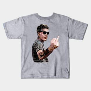 Anthony Bourdain Vintage - Middle Finger Kids T-Shirt